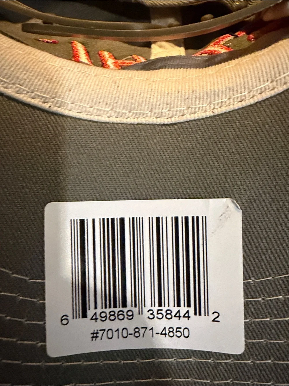 Stihl Embroidered Logo Cap in Olive Green with Orange Detail NWT